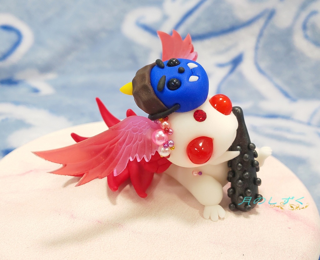 【98】節分限定!!お面と金棒で鬼気分の羽耳ドラゴン(ピンク)