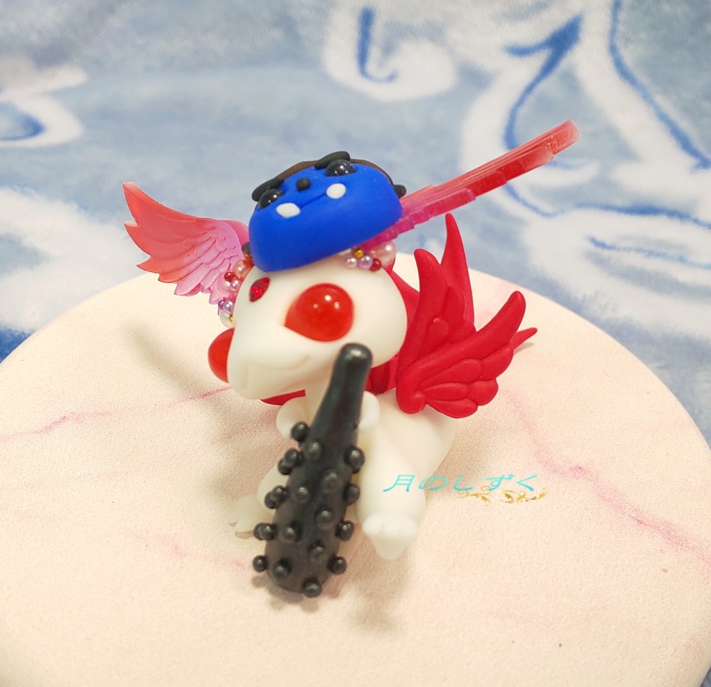 【98】節分限定!!お面と金棒で鬼気分の羽耳ドラゴン(ピンク)