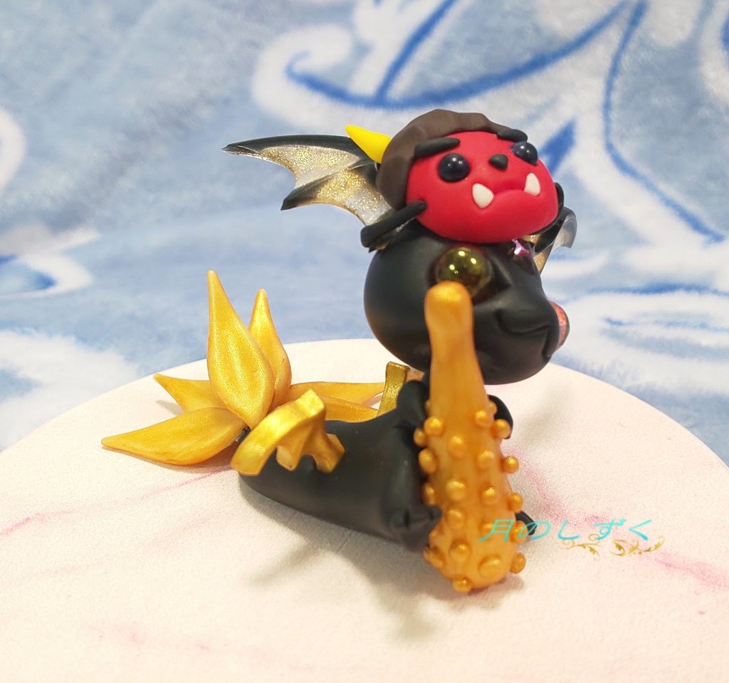 【100】節分限定!!お面と金棒で鬼気分の悪魔ドラゴン(ブラック)