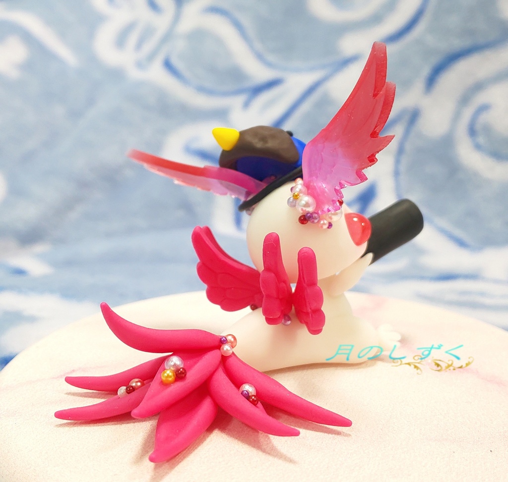 【101】節分限定!!恵方巻きを頬張る羽耳ドラゴン(ピンク)