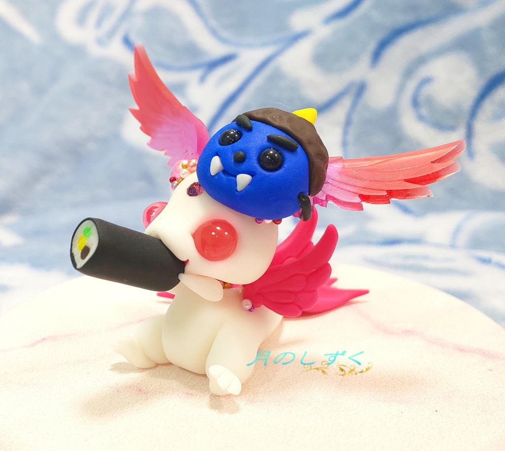 【101】節分限定!!恵方巻きを頬張る羽耳ドラゴン(ピンク)