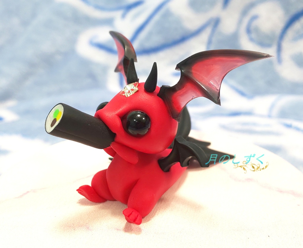 【102】節分限定!!恵方巻きを頬張る悪魔ドラゴン(レッド)