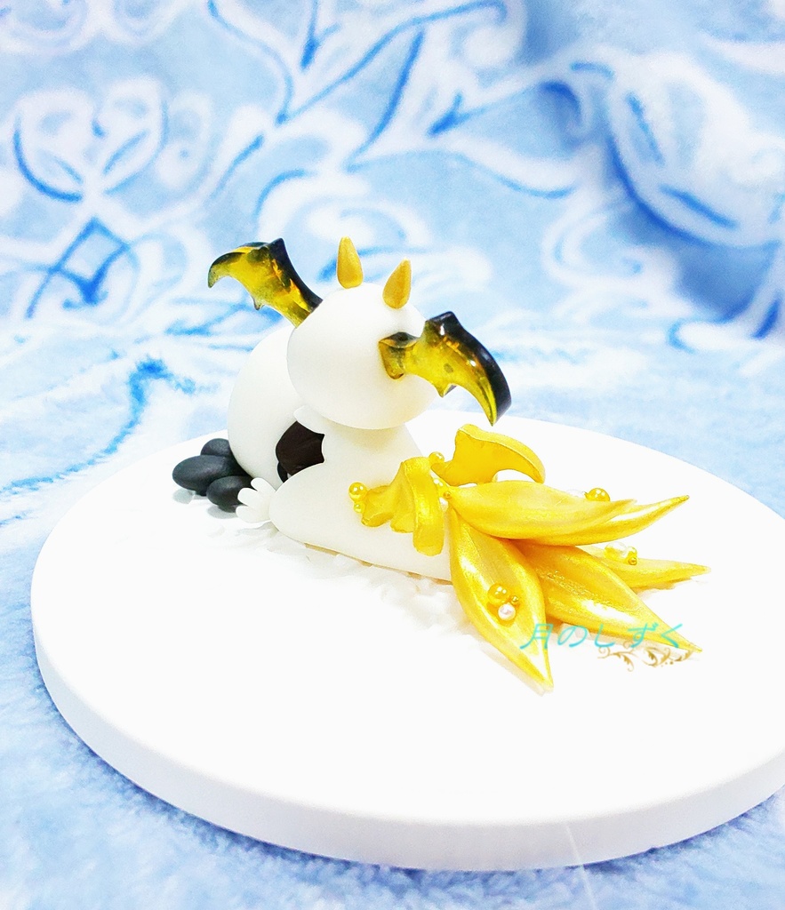 【118】お正月限定!! シマエナガ大好きちび悪魔ドラゴン(ゴールド)