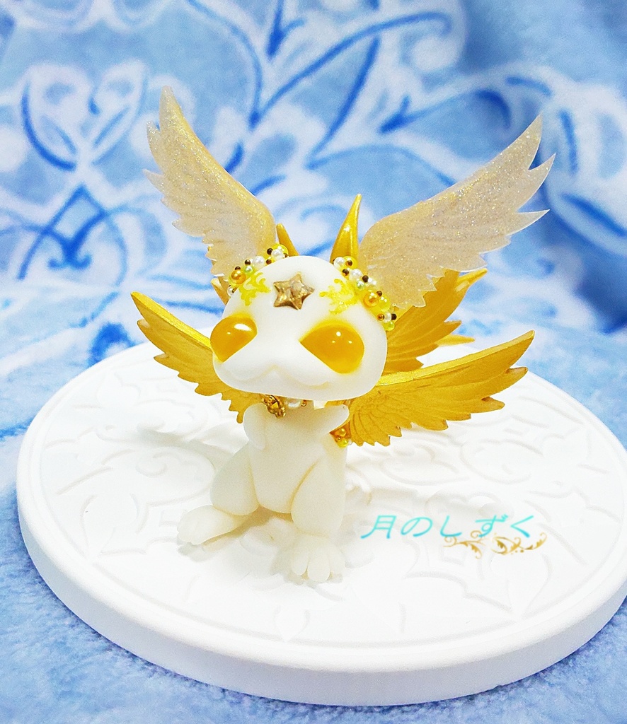 【119】お正月限定!!セット販売 天使と悪魔の招きドラゴン(ゴールド)