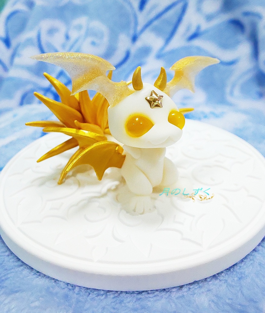 【119】お正月限定!!セット販売 天使と悪魔の招きドラゴン(ゴールド)