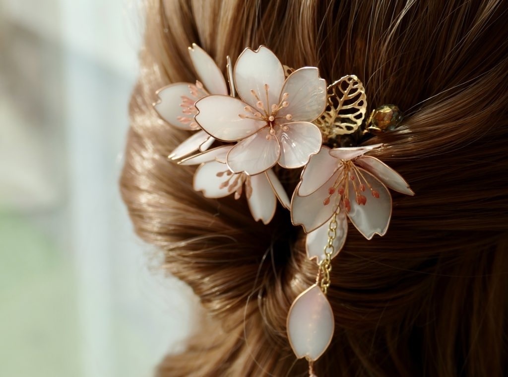 桜の髪飾り（コームタイプ）