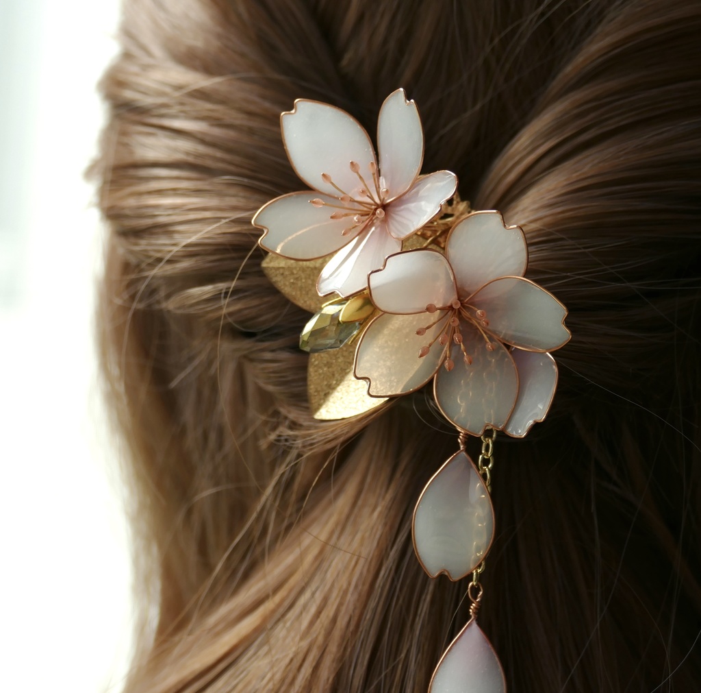 桜の髪飾り（ポニーフック）