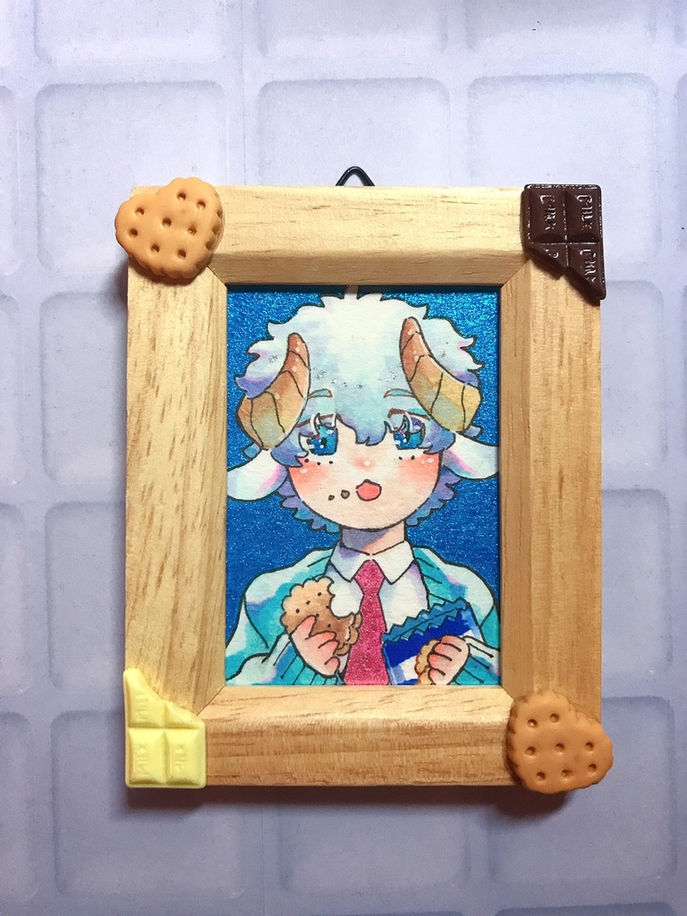 ミニ額 イラスト ヒツジ タジロー Booth