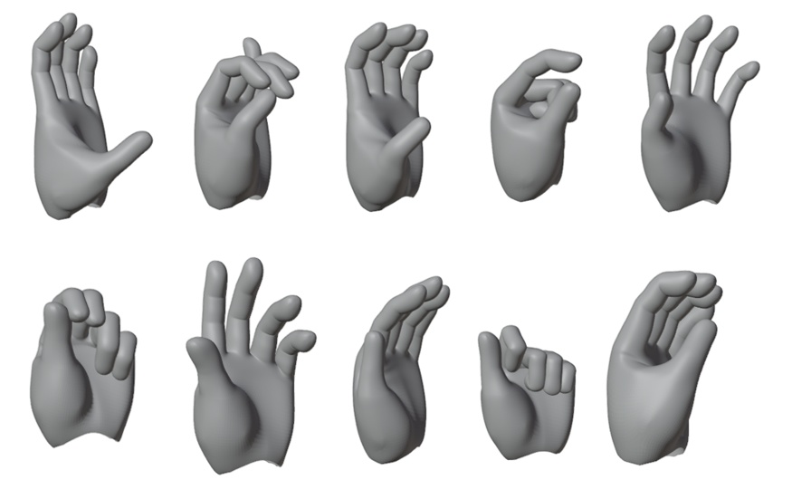 軟質ハンドパーツ グラップル系セット