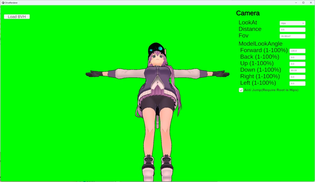SelfieRenderer mocopiモーションで自撮り動画素材作成支援