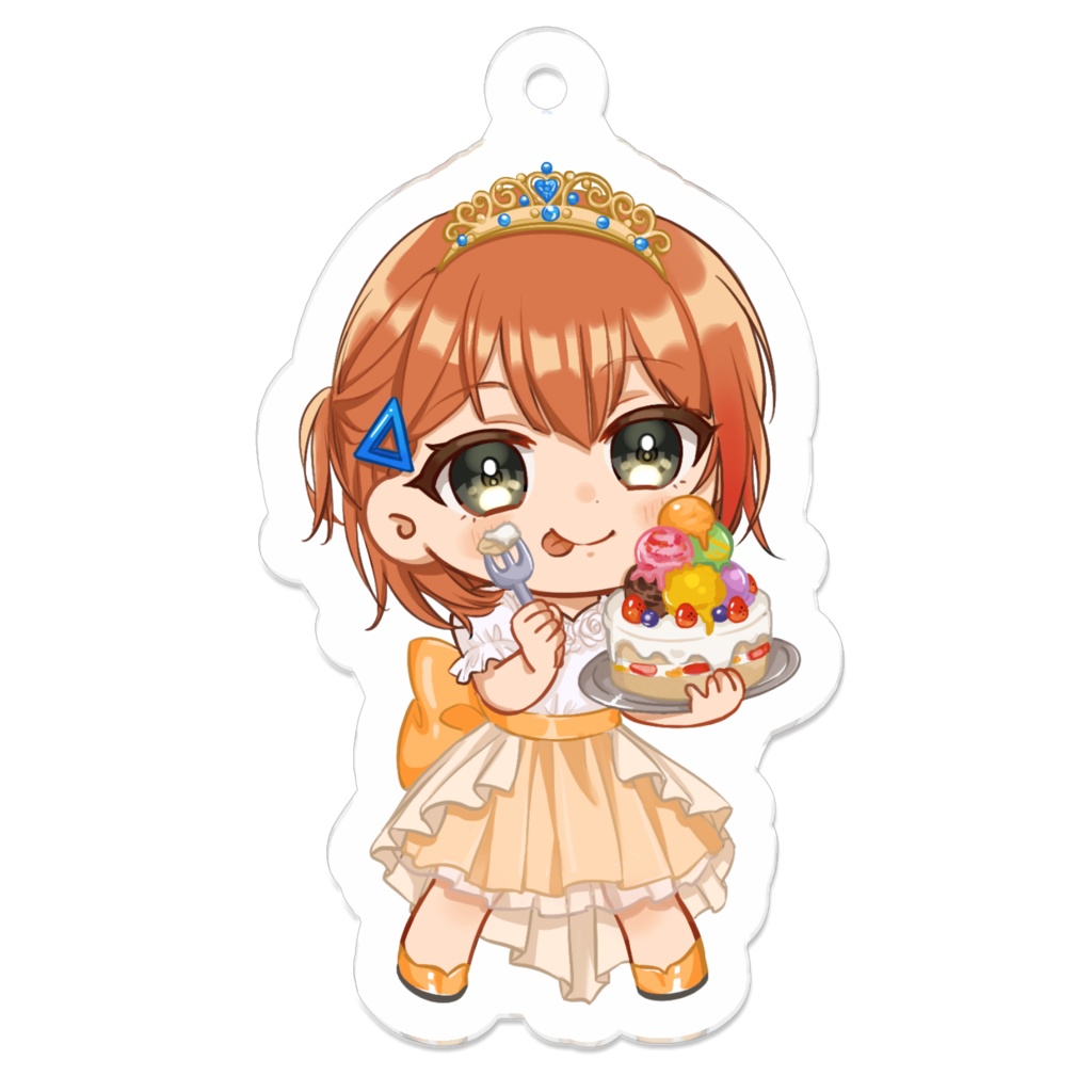 音宮すずのスマイルハッピープリティースペシャルパーティーアクリルキーホルダー（1周年ドレスver.）