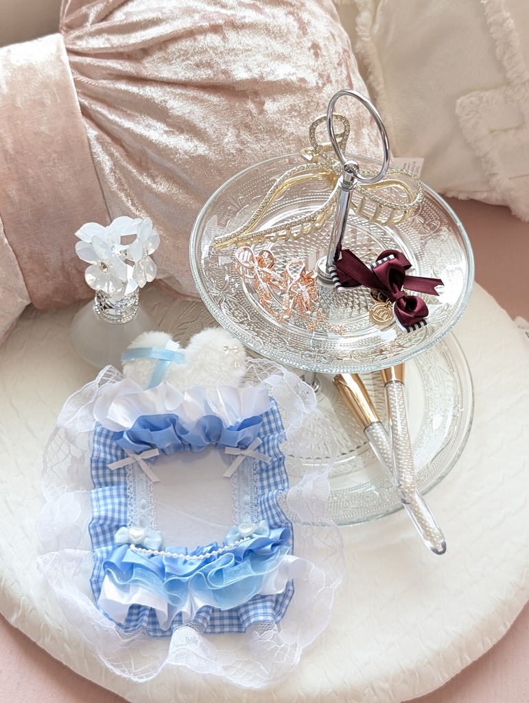 うさみみギンガムチェックトレカケース