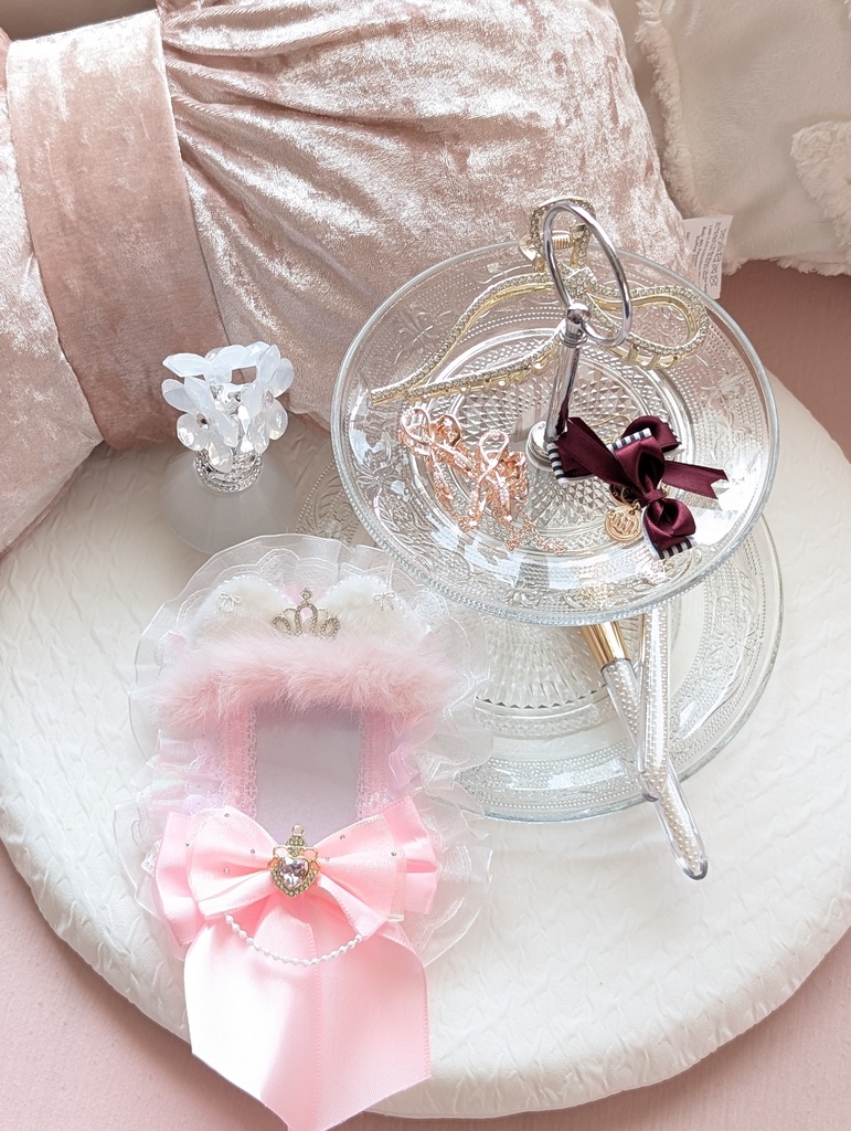 プリンセスリボンピンクトレカケース ネコ