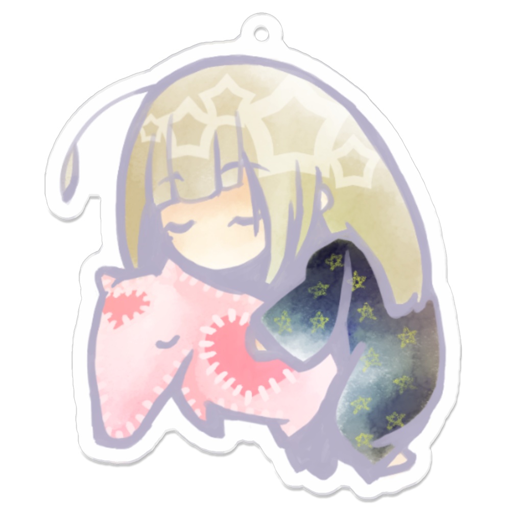 山谷折 おやすみアクリルキーホルダー