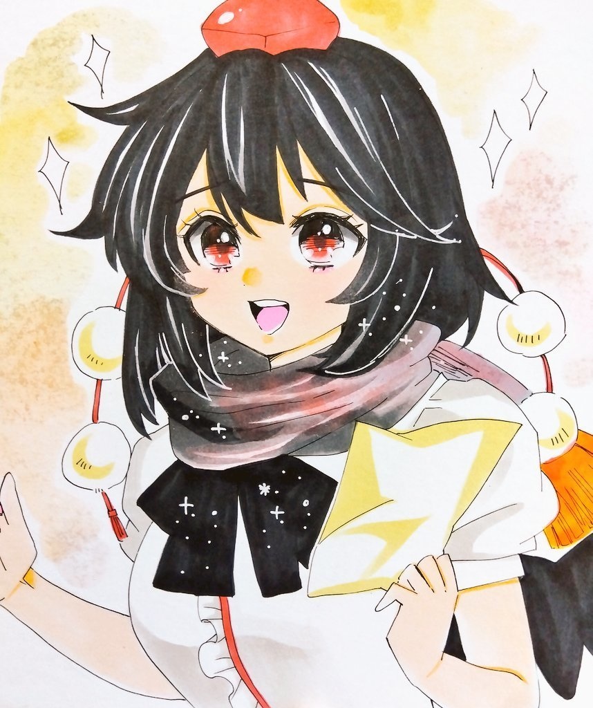 【中色紙】東方・射命丸文