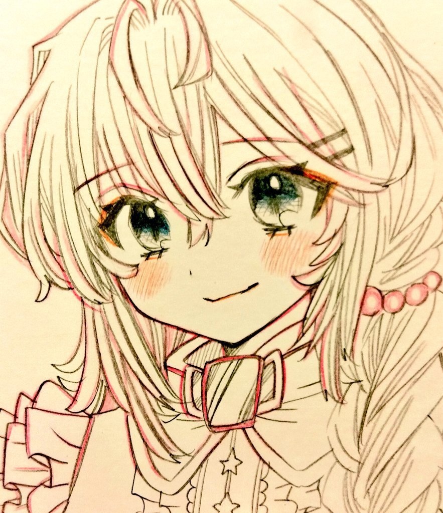 【ドローイング小色紙】創作・女の子