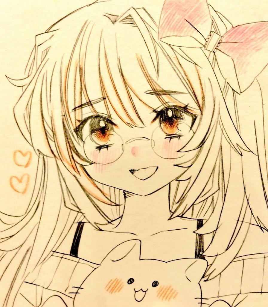 【ドローイング小色紙】創作・女の子