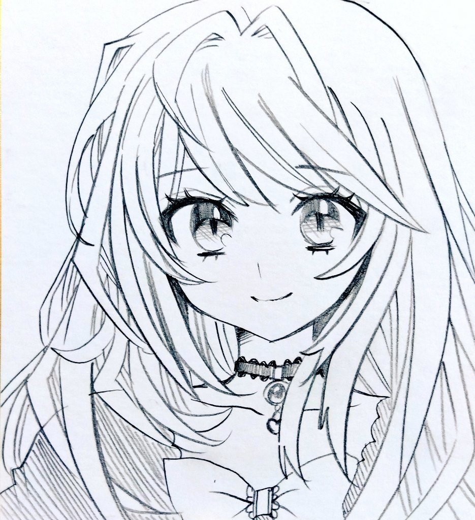 【ドローイング小色紙】創作・女の子