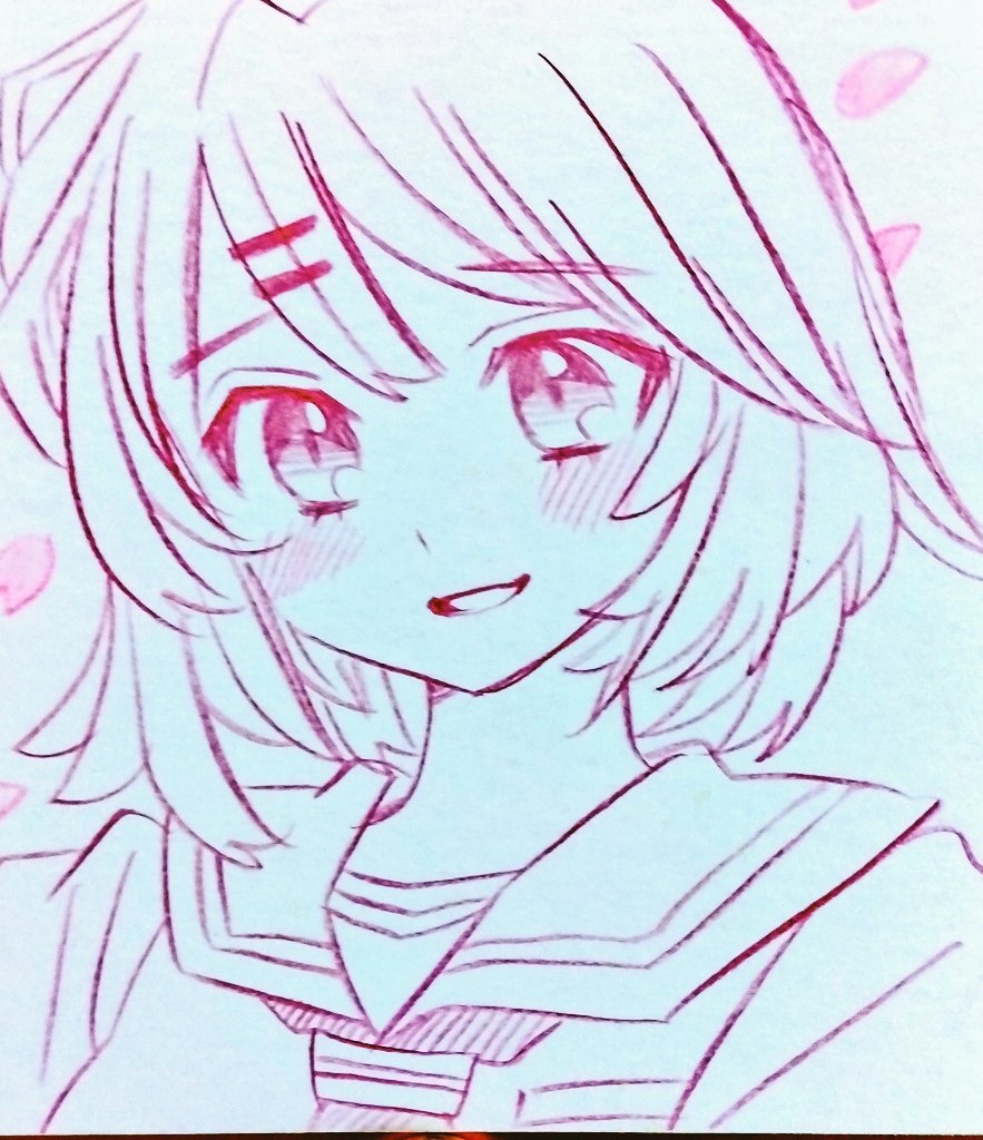 【ドローイング小色紙】創作・女の子