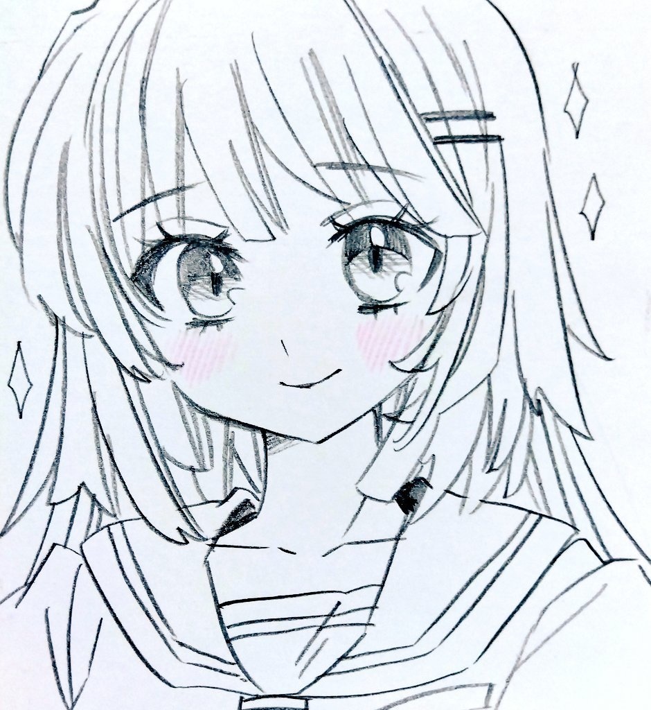 【ドローイング小色紙】創作・女の子