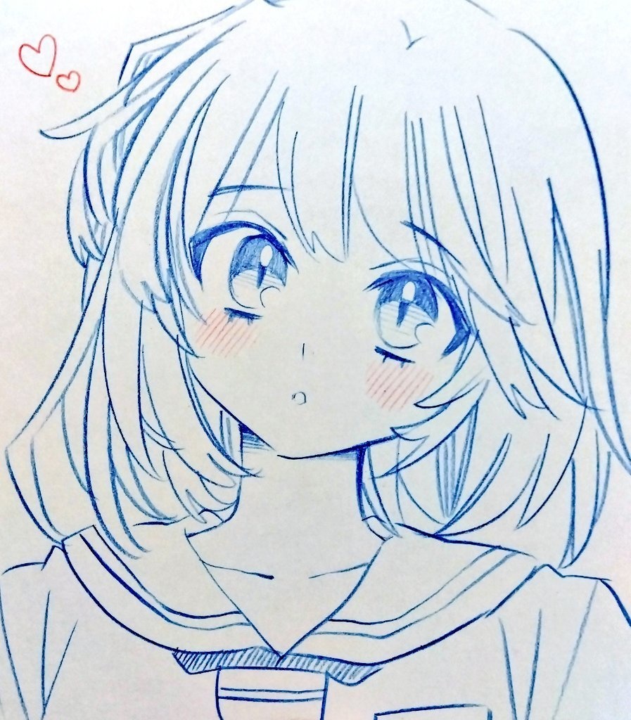 【ドローイング小色紙】創作・女の子