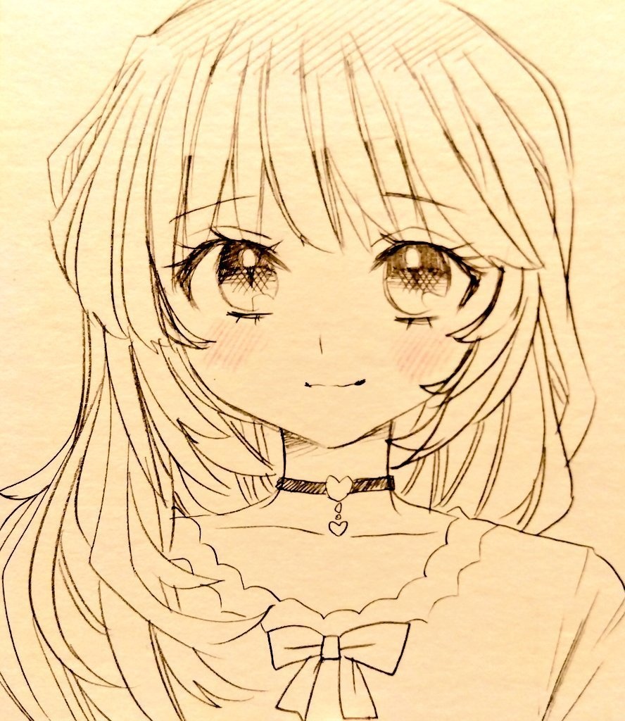 【ドローイング小色紙】創作・女の子