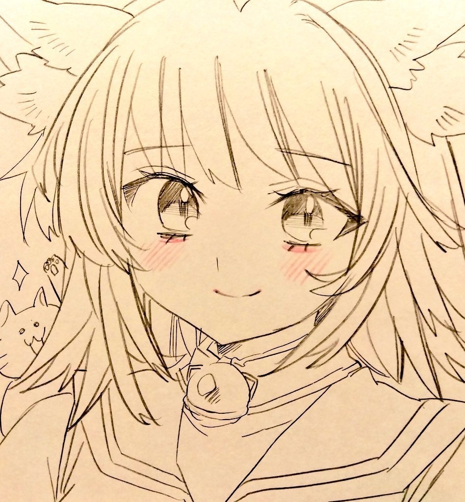 【ドローイング小色紙】創作・女の子