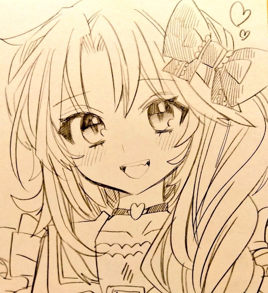 【ドローイング小色紙】創作・女の子