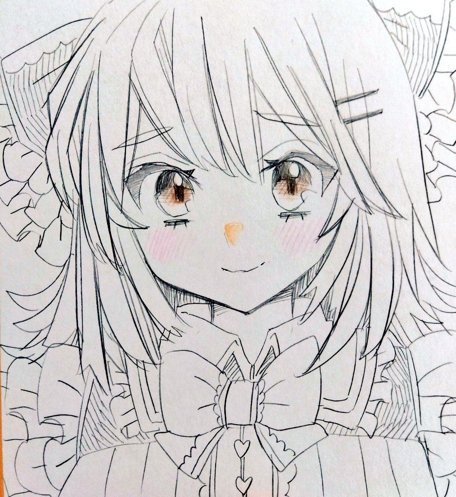 【ドローイング小色紙】創作・女の子