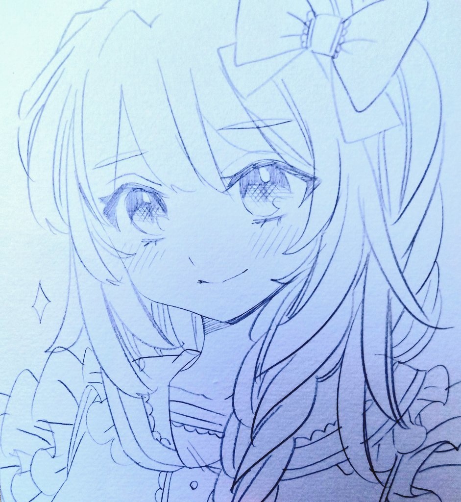 【小色紙ドローイング】創作・女の子