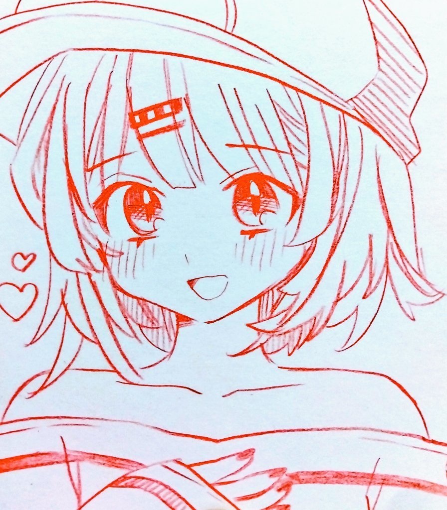 【小色紙ドローイング】創作・女の子