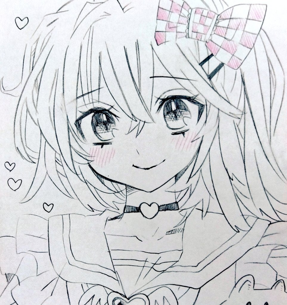 【小色紙ドローイング】創作・女の子