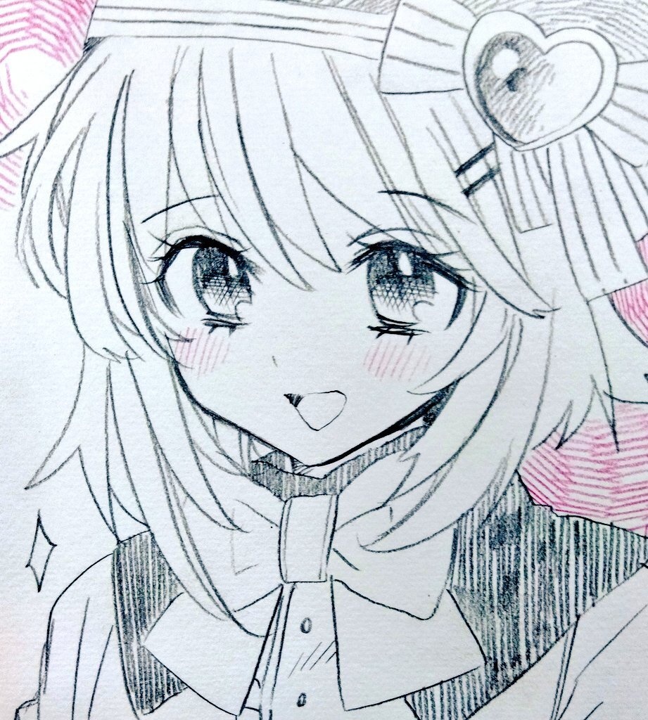 【小色紙ドローイング】創作・女の子