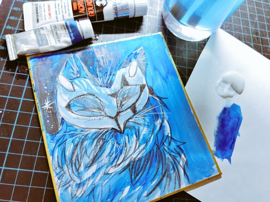 【ファンタジー猫アート】原画