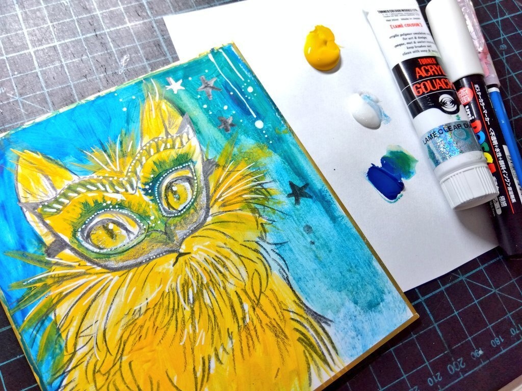 【ファンタジー猫アート】原画