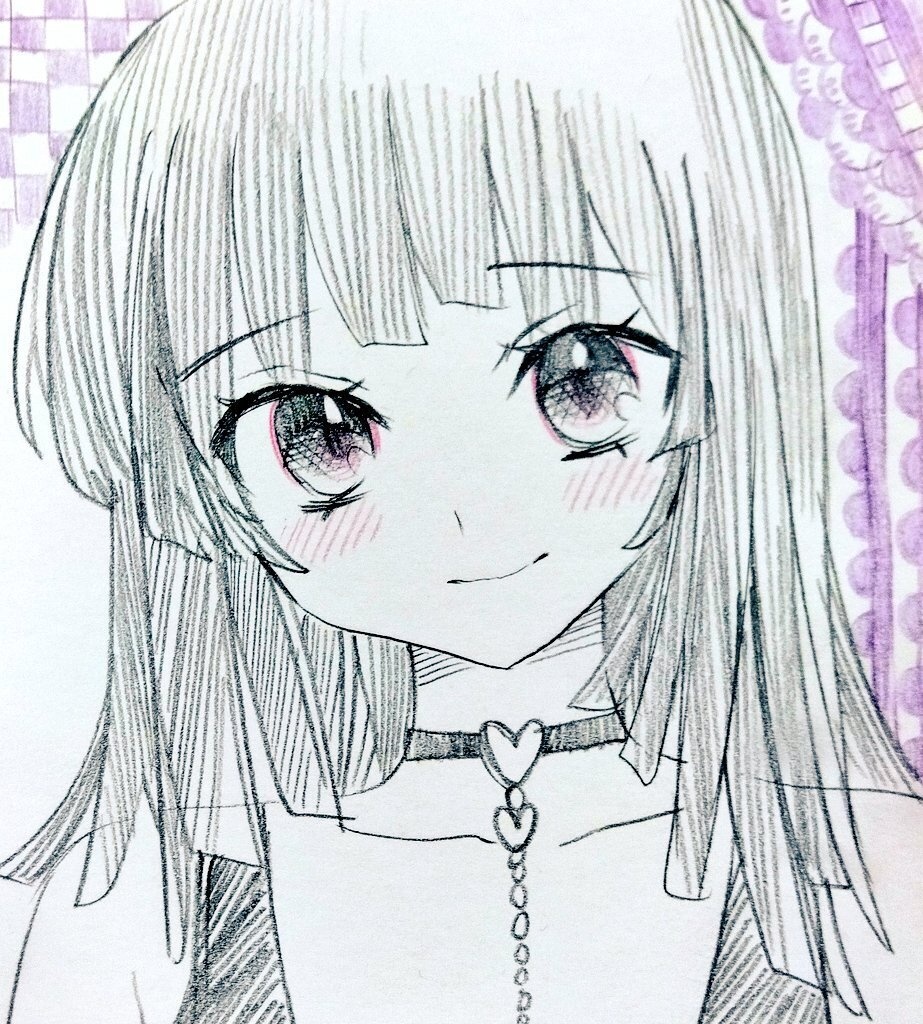 【ドローイング小色紙】創作・女の子