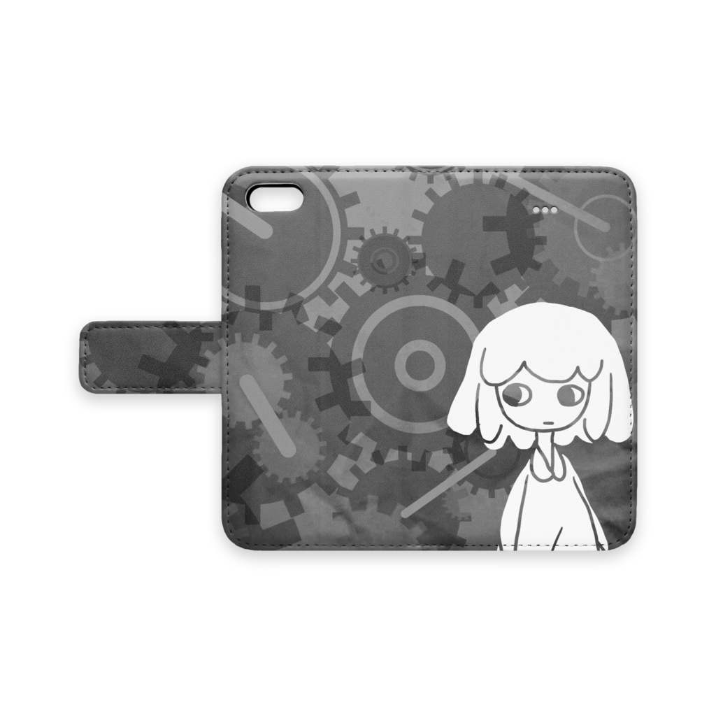 手帳型ケースiPhone     めんそりゅわーるど(あの子)