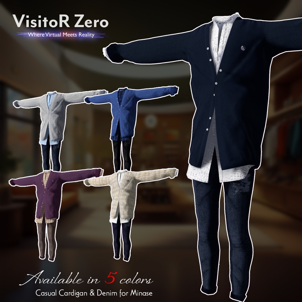 カジュアルカーディガン&デニム for 水瀬 / Casual Cardigan & denim for Minase