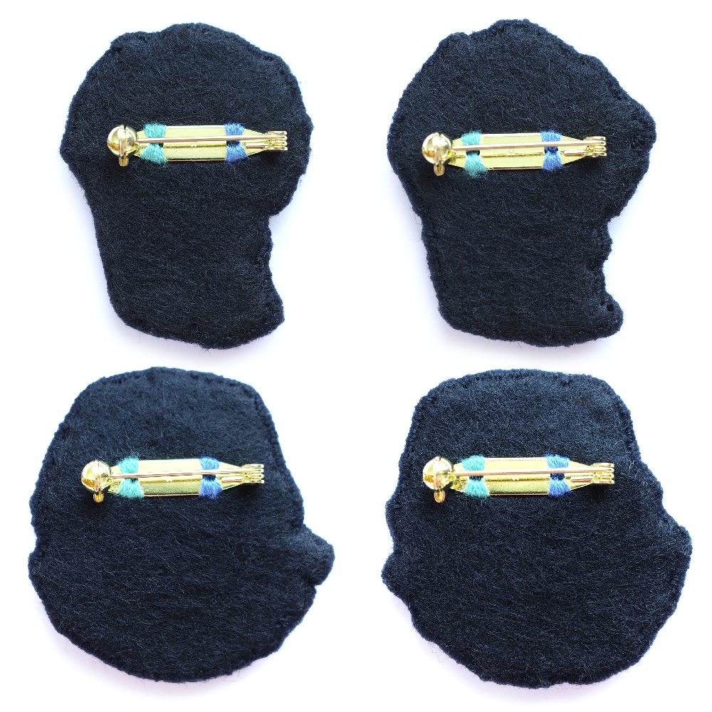 【ハロウィン2025】フランケンゾンビのギャルたち【刺繍ブローチ】