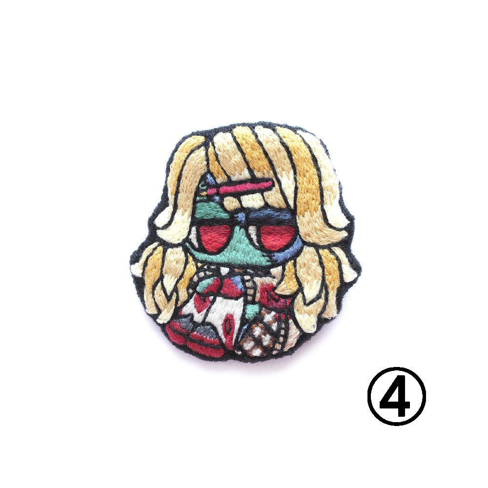 【ハロウィン2025】フランケンゾンビのギャルたち【刺繍ブローチ】