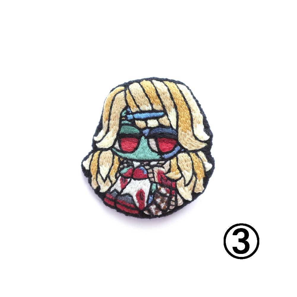 【ハロウィン2025】フランケンゾンビのギャルたち【刺繍ブローチ】