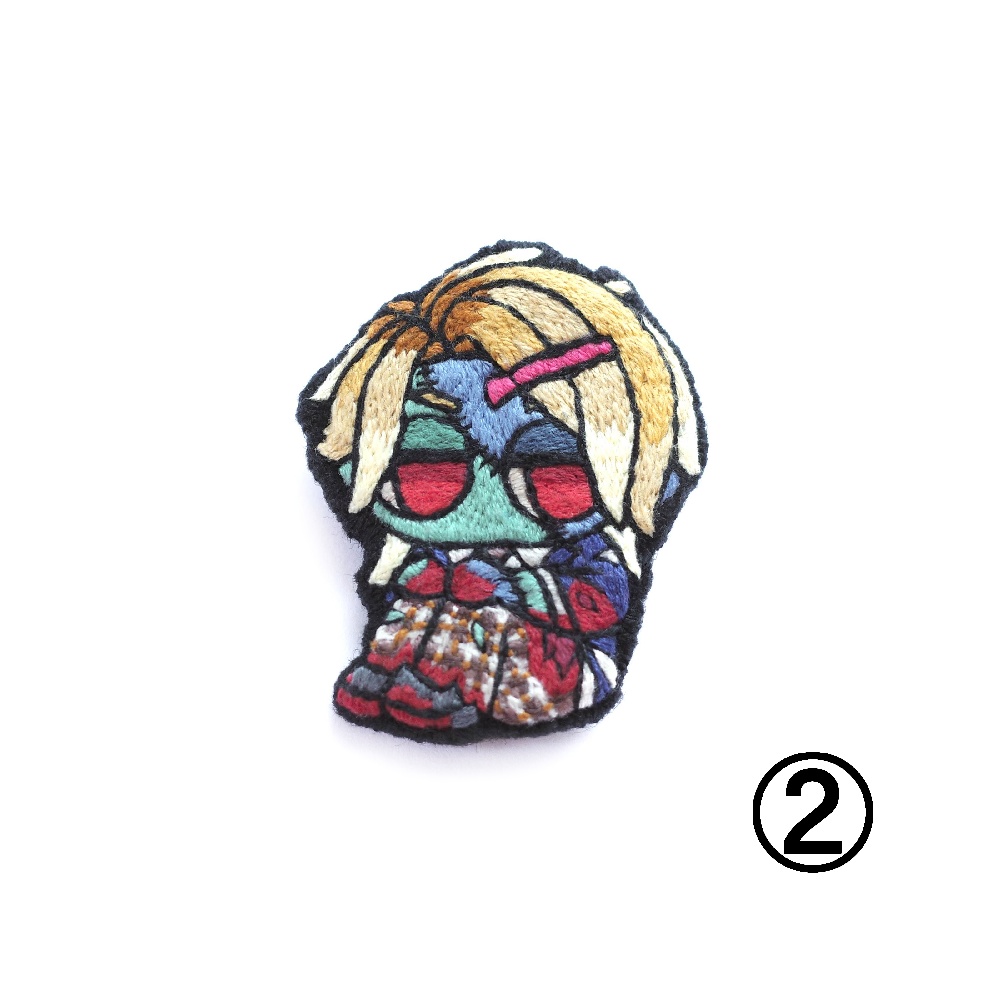【ハロウィン2025】フランケンゾンビのギャルたち【刺繍ブローチ】