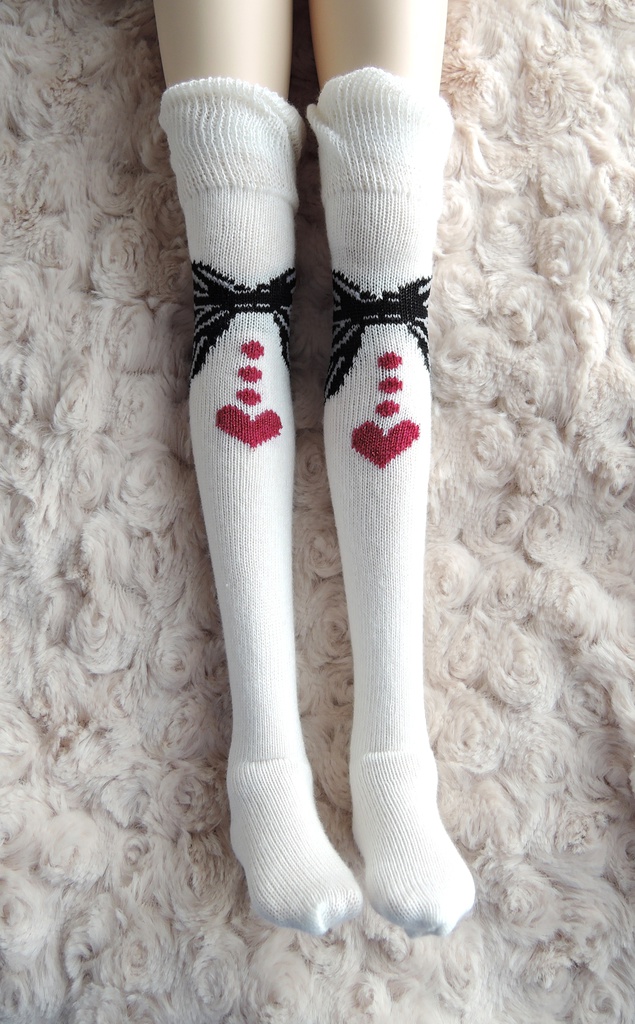 1/3ドール用ニーソックス ドロップハート Socks for 1/3 BJD