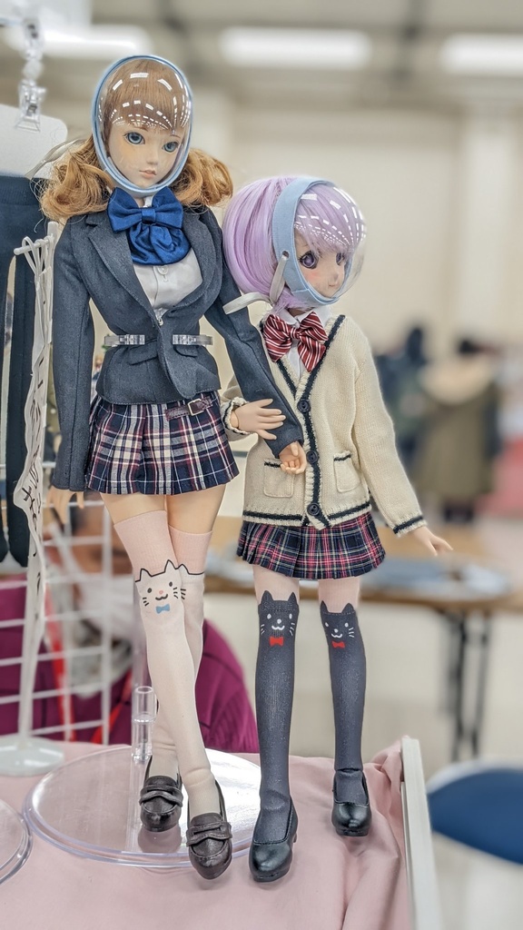 再販 1/3ドール用 ニーソックス オリジナルプリント 白猫ver.2