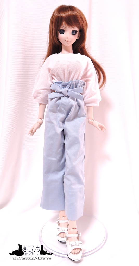 完売 DD・SD系サイズ ハイウェストワイドパンツ スカイブルー Boothの特集に載りました