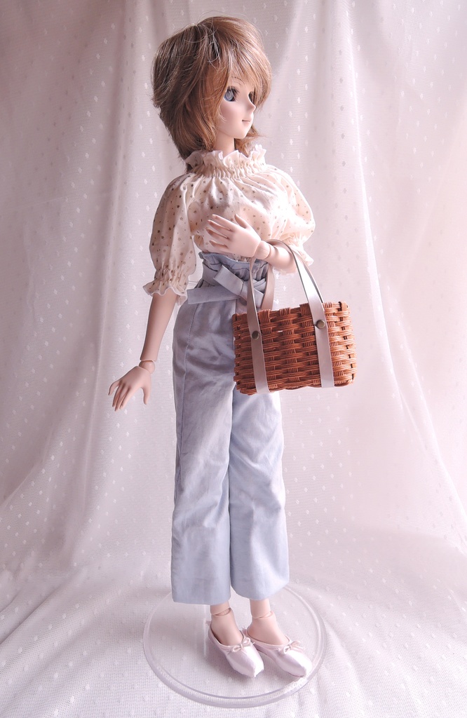 完売 DD・SD系サイズ ハイウェストワイドパンツ スカイブルー Boothの特集に載りました