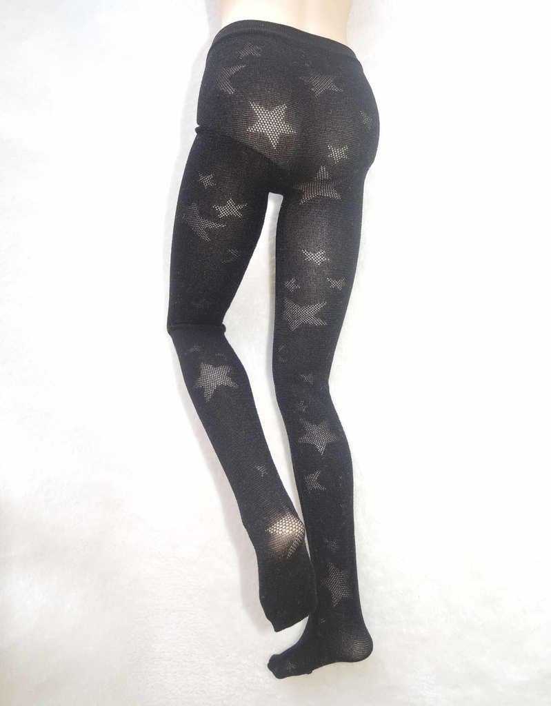 SD用ハイゲージタイツ 透かしスター ブラック