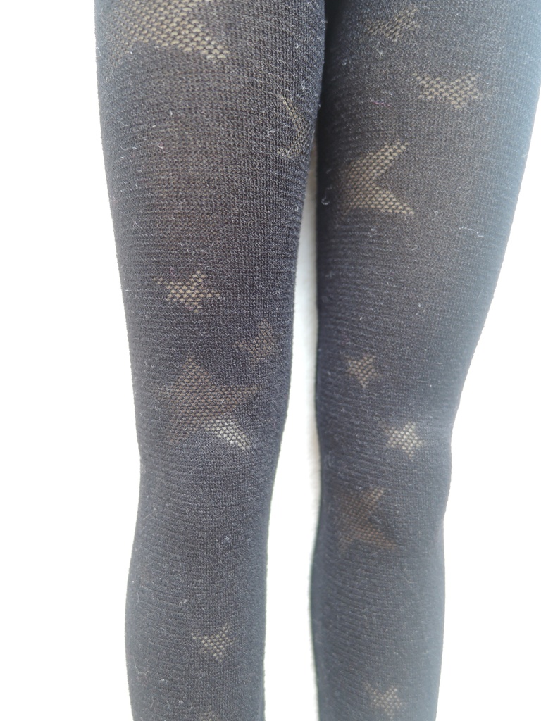 SD用ハイゲージタイツ 透かしスター ブラック