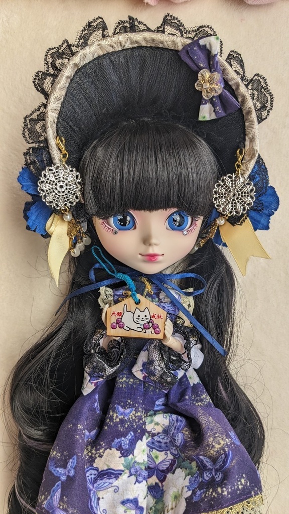 ドール用絵馬 うさぎさん・白猫とボール・茶トラ&三毛 小さいドールから大きいドールまで楽しめるミニチュア絵馬