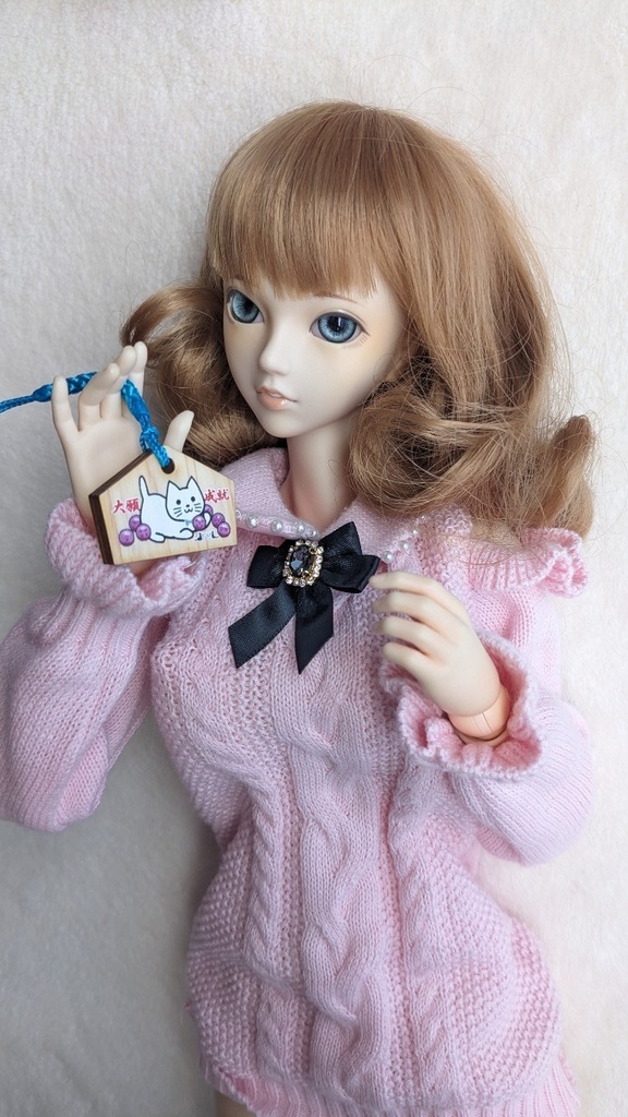 ドール用絵馬 うさぎさん・白猫とボール・茶トラ&三毛 小さいドールから大きいドールまで楽しめるミニチュア絵馬